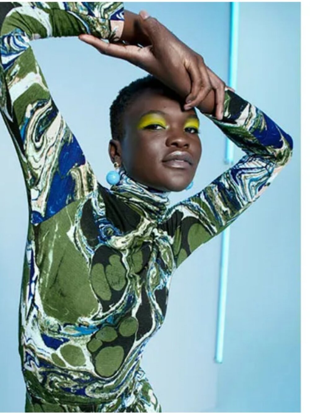Limited Edition Rachel Comey Marbled Turtleneck Top - Size Small